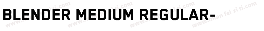 Blender Medium Regular字体转换